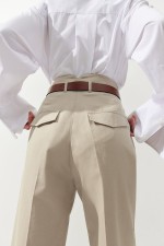 Creased Pants with Belt