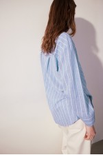 Linen-blend Pullover Shirt